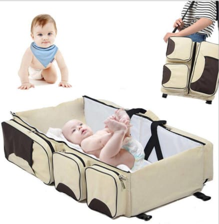 2-in-1 Baby Bed And Bag With Net - Pink_5