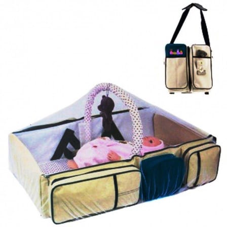 2-in-1 Baby Bed And Bag With Net - Pink_3